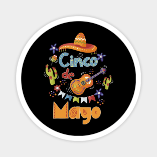 Cinco de Mayo Fiesta Music Party T-Shirt Magnet